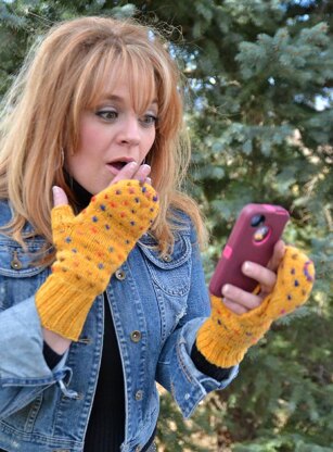 Paintbox Mittens: Thrummed Convertible Mittens