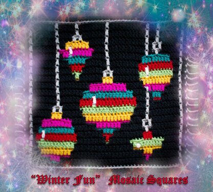 Christmas Mosaic Square - Colorful Ornaments