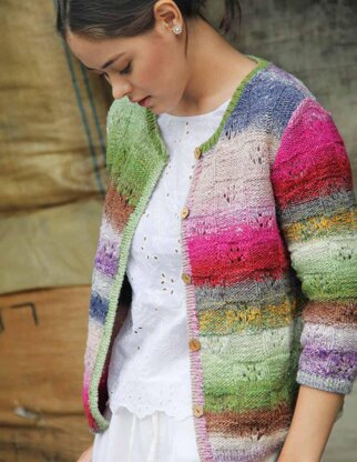 Boxy Cardigan in Noro Tsubame - 16861 - Downloadable PDF