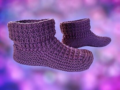 Textured Adult Bootie Slippers