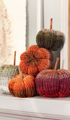 Painterly Pumpkins in Premier Yarns Colorfushion Chunky - Downloadable PDF