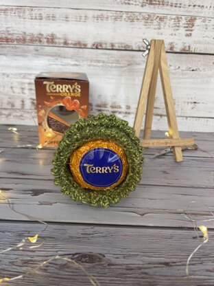 Light-up Christmas Tree Chocolate Orange Cover Knitting Pattern