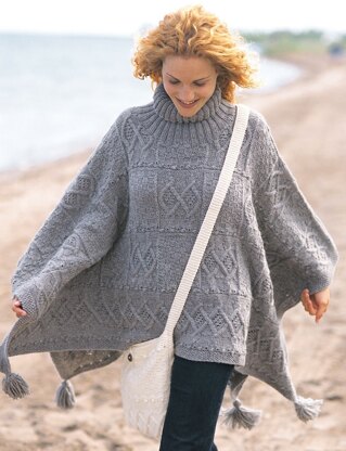 Blanket Poncho and Bag in Patons Classic Wool Worsted