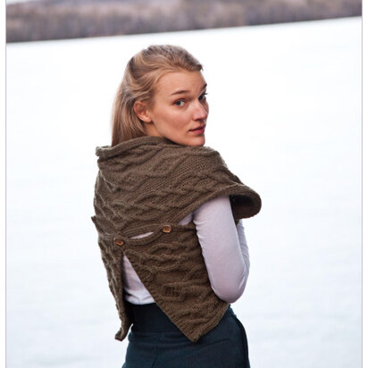 Cable Scarf & Button-Up Shrug in Classic Elite Yarns Kumara - Downloadable PDF