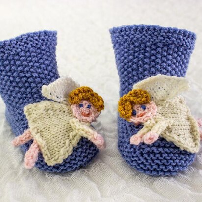 Baby Christmas Angel Booties