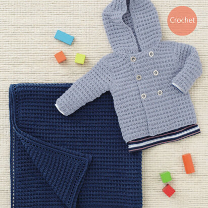 Boys Jacket and Blanket in Sirdar Snuggly 4 Ply 50g - 4808 - Downloadable PDF