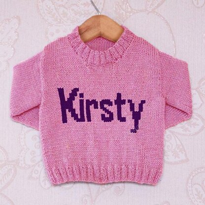 Intarsia - Kirsty Moniker Chart - Childrens Sweater