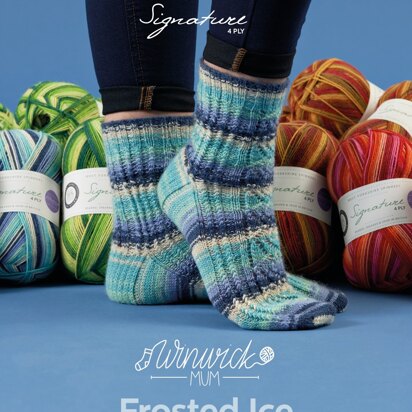 Frosted Ice Socks in West Yorkshire Spinners Signature 4Ply  - DBP0146 - Downloadable PDF