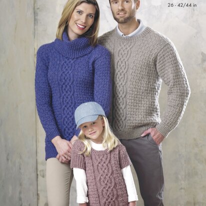 Sweater & Tunics in King Cole Aran - 4552 - Downloadable PDF