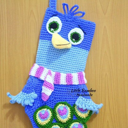 Peacock Christmas Stocking