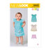 New Look N6663 Infants' Dress, Top With Appliques & Trims & Pants With Bows At Hem 6663 - Paper Pattern, Size NB-S-M-L