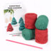 Hoooked DIY Crochet Kit Christmas Tree Hangers Eco Barbante - Ruby/Jade