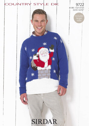 Santa Jumper in Sirdar Country Style DK - 9722