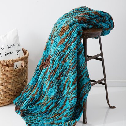 Big Basketweave Blanket in Bernat Blanket