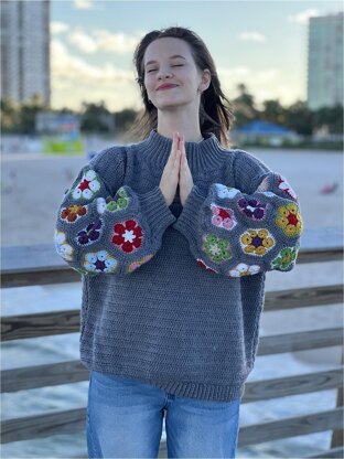 how to: crochet flower sweater 