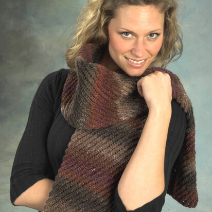 Diagonal Tube Scarf in Plymouth Boku - F316