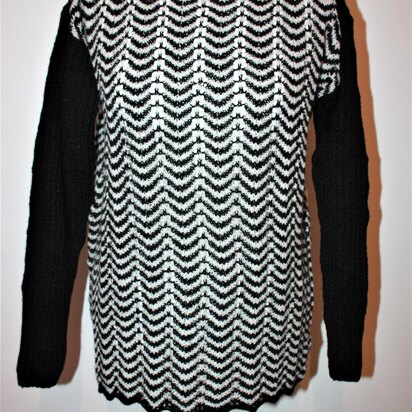 Parallel Lines Tunic Sweater