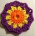 Colorful Crochet Sunshine Coaster