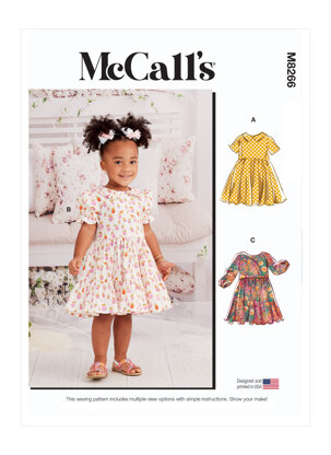 McCall's Toddlers' Dresses M8266 - Paper Pattern, Size 1/2-1-2-3-4