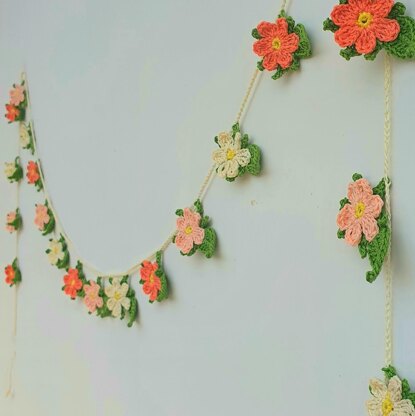 Spring easter flower garland