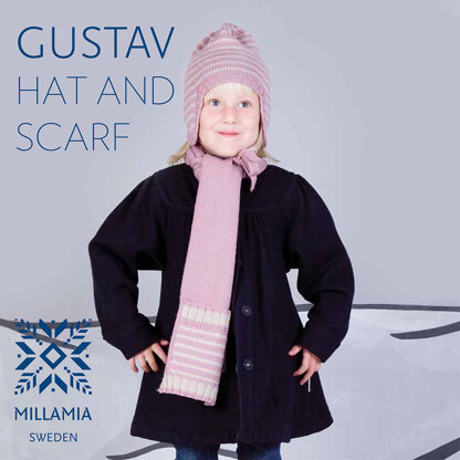 "Gustav Hat And Scarf" - Hat Knitting Pattern in MillaMia Naturally Soft Merino