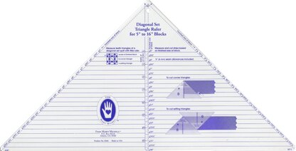 Marti Michell Ruler Diagonal Set Triangle 5in-16in Quilting Template