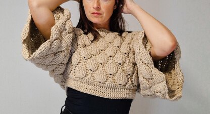 Figs Crochet Oversized Crop Sweater