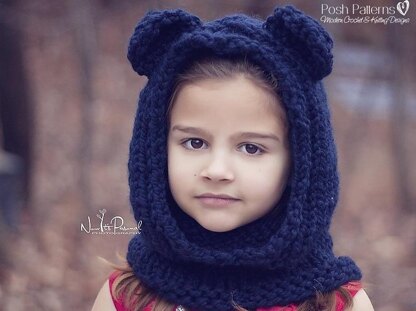 Teddy Bear Hooded Cowl 405