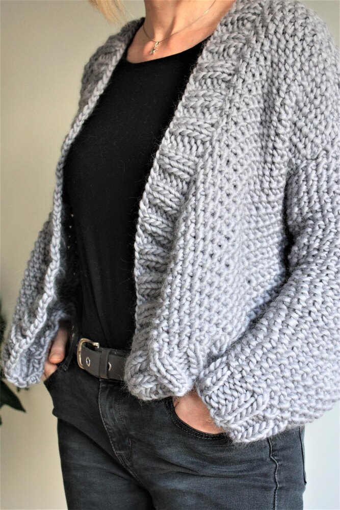 Chunky Knit Cropped Cardigan