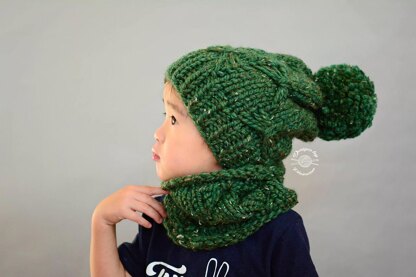 Butterfly Slouch Beanie & Cowl