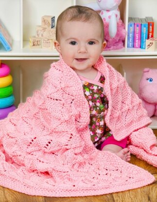 Precious Baby Blanket in Red Heart Soft Baby Steps Solids - LW2907