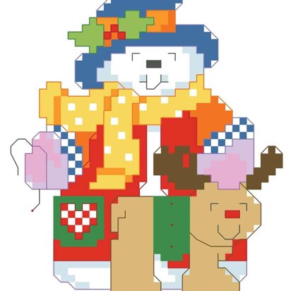 Snowman & Reindeer Big Stitch - PDF