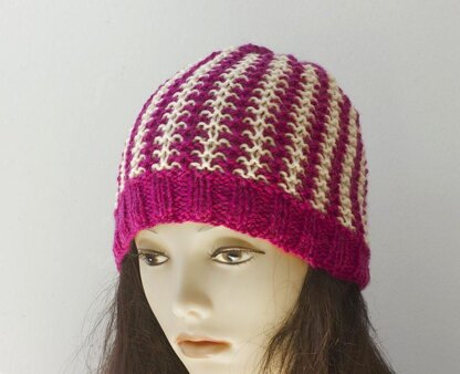 Easy Mosaic Knit Hat Pattern