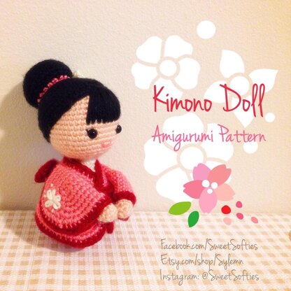 Japanese Amigurumi Kimono Girl Doll