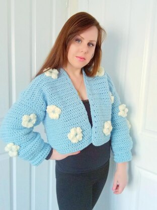 Crochet Bella Flower Cardigan Pattern