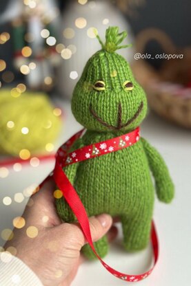 Free Christmas Grinch knitting pattern