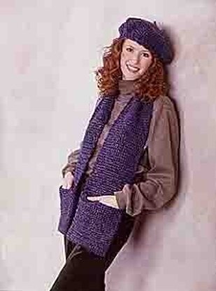 Knitting Beret & Scarf in Lion Brand Homespun