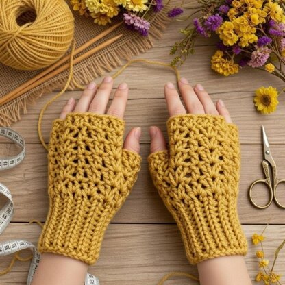 Crochet Fingerless Gloves Pattern | Easy PDF + Video Tutorial | Cozy Winter Mittens for Beginners