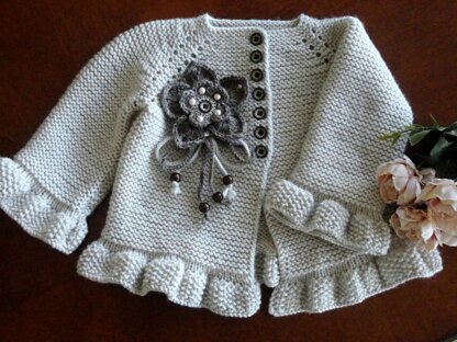 Pattern Baby Girl Jacket Newborn Girl Coat Knitting Cardigan Luna