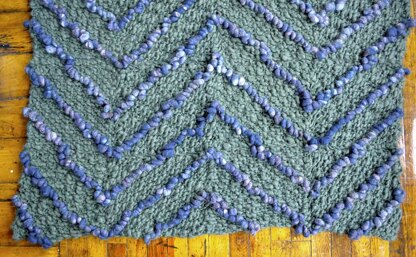 Chevron Blanket in Knit Collage Pixie Dust and Sister Yarn 