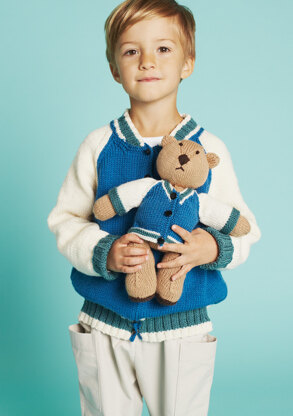 Billy Jacket and Buddy Bear - Knitting Pattern in Debbie Bliss Rialto DK & Baby Cashmerino