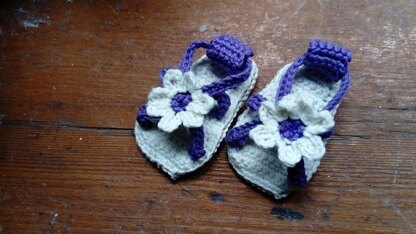 Daisy baby flip flops