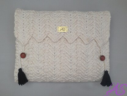 Clutch Purse Chevron with Tassels