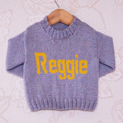 Intarsia - Reggie Moniker Chart - Childrens Sweater