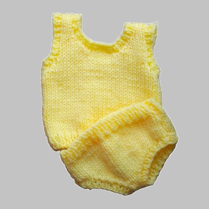Lemon Vest and Pants for Doll