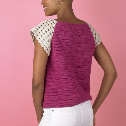 Charming Cap Sleeve Top - Free Crochet Pattern For Women in