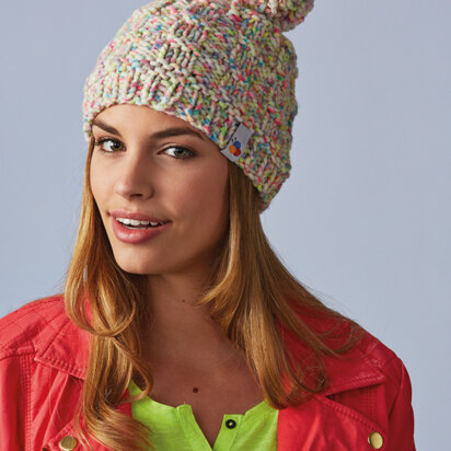 Hat in Textured Pattern in Schachenmayr Boston - 3571 - Downloadable PDF