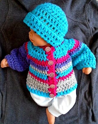 858 Baby Sweater Set