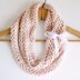 Beachy Boho Luxury a knitted Mobius twist infinity scarf
