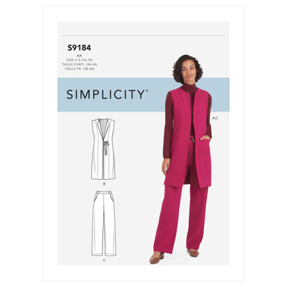 Simplicity Misses' & Women's Vest & Pants S9184 - Sewing Pattern